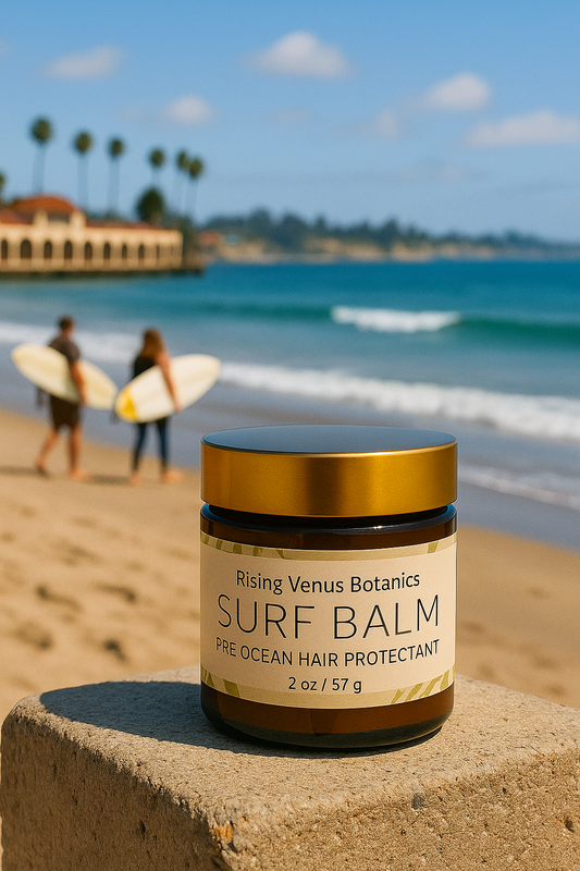 surf balm at beach with surfers