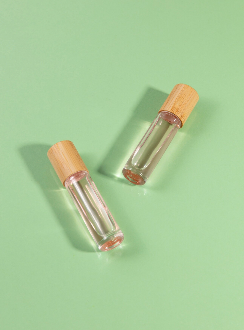 bottles of essential roller oils