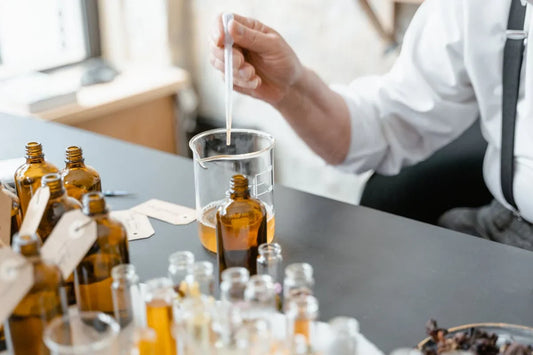 lab with oils